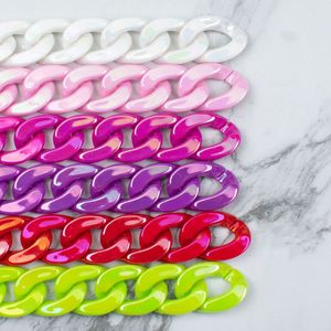 Chaînes décoratives murales polyvalentes en résine époxy artistique personnalisée, colorées (rose, violet, rouge, vert, blanc) pour la maison - Product Image 1