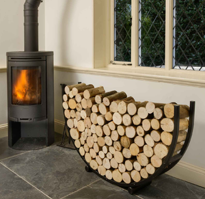 Fireplace Accessories Metal <b>Log</b> <b>Holder</b> Rack Iron Firewood Storage Classic Style Powder Coated Indoor Metal Firewood <b>Holder</b> - Product Image 6