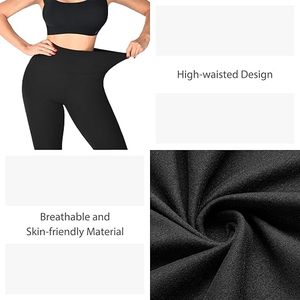 Leggings noirs taille haute pour femme, coupe ajustée, en coton tricoté, hiver, couleur unie, respirants, séchage rapide, thermiques, avec poches, style vintage - Product Image 3
