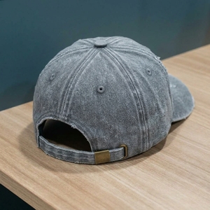 Gorra de Béisbol de Mezclilla Personalizada de 6 Paneles, con Visera Precurvada, Bordado Plano, OEM, ODM, Marca Privada, Venta al Por Mayor, MOQ Bajo - Product Image 6