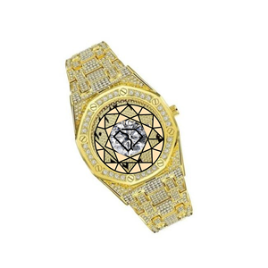 Reloj de Lujo con Moissanita y Cuarzo, Acero Inoxidable, para Hombre, 46 mm, Esfera Azul, Números Romanos, Diseño de Autor - Product Image 2