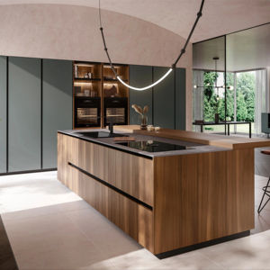 Juego de Muebles de Cocina Modulares Modernos de Estilo Europeo Personalizados de JY Project, Listos para Armar, Gabinetes de Cocina de Lujo con Isla - Product Image 2