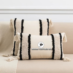 Unique Tufted Boho Cushion Cover Living Room Home Decor Customize With Custom Design Boho Pillow From INDIAN TEXTILES H/L - Product Image 1