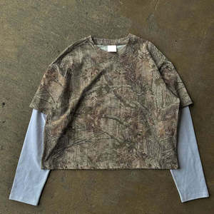 Camiseta de Doble Capa con Diseño Personalizado, Estilo Moderno, Camisetas para Hombre con Logotipo Impreso Personalizado, Venta al Por Mayor - Product Image 1