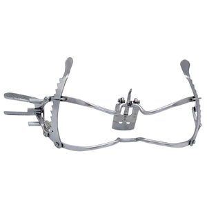 Écarteur buccal Whitehead avec abaisse-langue 15 cm, instrument chirurgical dentaire en acier inoxydable pour adulte, à cliquet, ergonomique et manuel - Product Image 1