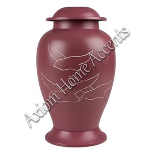 Urna de cremación de aluminio hecha a mano con estética moderna hermosa urna de tributo por Axiom Home Accents - Product Image 1