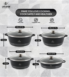 Ensemble de casseroles de luxe au design classique, 8 pièces, avec revêtement antiadhésif multicouche - Product Image 3