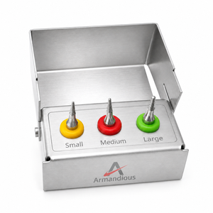 ARMANDIOUS INDUSTRIES 3-Piece Dental Conical Bone Expander <b>Screw</b> Set — <b>Small</b> Medium Large - Product Image 1