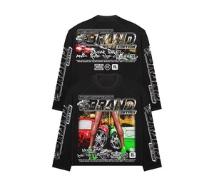 เสื้อยืดโอเวอร์ไซส์วินเทจผ้าฝ้ายย้อมสีแบบแอซิดวอช พิมพ์ลายสไตล์สตรีท แขนยาวทรงหลวม พิมพ์ตัวอักษร  รับทำโลโก้ตามสั่งจากผู้ผลิต - Product Image 4