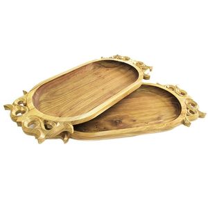 Best Seller Rustic Wooden <b>Tray</b> with Rope Handles Decorative Serving <b>Tray</b> for Home and Kitchen <b>Large</b> <b>Tray</b> for Dining and Food - Product Image 5