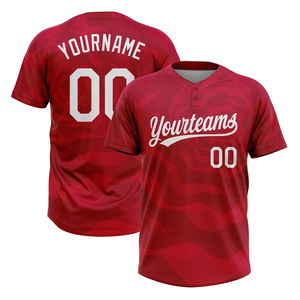 เสื้อเบสบอลพิมพ์ลายดีไซน์ใหม่ แขนสั้น คอวี ติดกระดุมสองเม็ด ผ้าตาข่ายน้ำหนักเบา ไซส์พลัส สำหรับทุกเพศ - Product Image 5