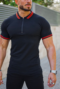 เสื้อโปโลผ้าเทอร์รี่สีขาวพิมพ์ลายเรียบพร้อมโลโก้แบบกำหนดเองสำหรับผู้ชาย - Product Image 3