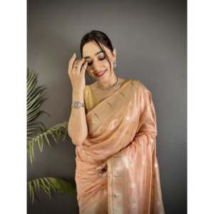 Sari Paithani en tissu épais avec motifs Mina Butti pour mariage - Product Image 6