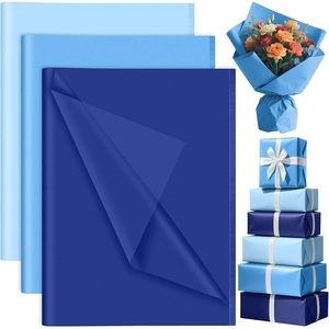 90 Fogli di Carta Velina Blu, Carta da Imballaggio Premium per Sacchetti Regalo e Confezioni, Elegante ed Ecologica - Product Image 1