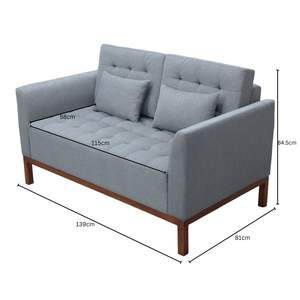 โซฟาคู่หุ้มเบาะ โซฟาสำหรับผู้ใหญ่ โซฟาห้องนั่งเล่น, โซฟาเลิฟซีทสำหรับพื้นที่ขนาดเล็ก, โซฟาสำหรับห้องนอน, โซฟาแบบแยกส่วน - Product Image 4