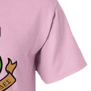 T-shirt rose imprimé graphique à manches courtes col rond en coton décontracté – Vêtement personnalisé, streetwear, haut tendance et confortable - Product Image 2