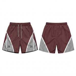 Short coupe-vent pour homme ZAINI ZI-224 160 GSM Polyester/Nylon résistant à l'eau Rose poudré Logo sur le devant Fermeture à cordon - Product Image 1