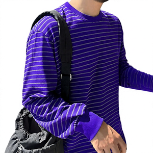 Camiseta de Punto de Manga Larga para Hombre, Cuello Redondo, Corte Regular Informal - Product Image 6