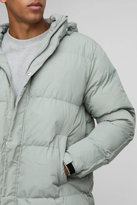 Veste matelassée longue à capuche pour homme, coupe-vent, épaisse, zippée, personnalisable avec logo, vêtement d'extérieur décontracté - Product Image 6