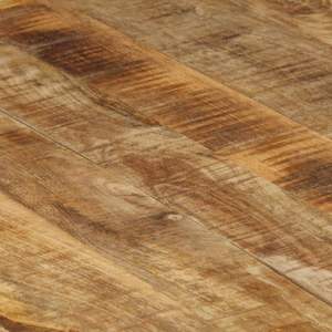 Tavolino da Caffè in Acciaio Nero con Finitura in Legno di Mango Grezzo - Product Image 6