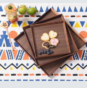 Plateau de service en bois rustique de style farmhouse avec poignées, fait main, décoratif, pour servir les aliments dans la cuisine - Product Image 5