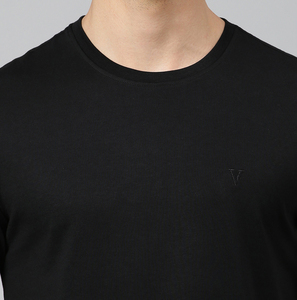 T-shirt en coton uni léger pour homme, coupe classique, col rond, décontracté, doux, basique, pour le streetwear quotidien, mode, OEM personnalisé - Product Image 4