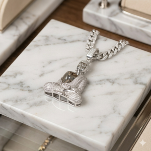 Colgante de Plata de Ley 925 con Moissanita y Diamantes, Diseño de Buda, Estilo Hip Hop Religioso Premium, Joyería Personalizada para Hombre - Product Image 5