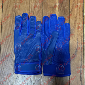 Qaswa Sports Professional High Performance Bright Crimson Athletic Batting <b>Gloves</b> Velcro Closure Textured Palms Breathable Mesh - Product Image 2