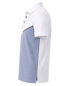 Polo pour homme à blocs de couleur, manches courtes, design uni, tissu Oxford respirant, style décontracté - Product Image 4