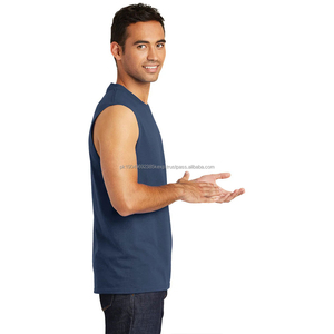 Camiseta sin Mangas de Poliéster 100% para Hombre, de Alta Calidad, Tejido Transpirable, Lisa, Ideal para Entrenamiento y Ropa Deportiva - Product Image 5