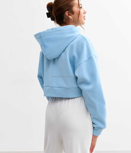 Sudadera con Capucha de Primera Calidad para Mujer, 100% Algodón, con Cierre, Logotipo Frontal, Otoño-Primavera, Color y Talla Personalizables, Tejido Transpirable y Cómodo - Product Image 6