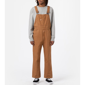 Salopette en jean marron pour homme, taille haute, coupe droite, décontractée, style workwear, en coton, coupe classique, style automne - Product Image 1