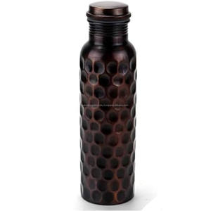 Metal Pure Copper Drinkware Botella Diamante Cobre Botella de agua 34 Oz A prueba de fugas - Product Image 1