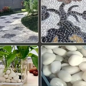 Grandi rocce di fiume lucidate da 38 libbre 1-3 pollici ornamenti da giardino esterni decorativi da giardino in pietra per passerelle vasi di piante artigianali - Product Image 3
