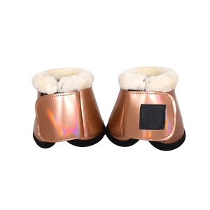 Custom Logo Soft Breathable <b>Inner</b> Horse Bell Boots Durable Hoof Overreach Bell Boot with High Quality Horse Bell Boots - Product Image 2