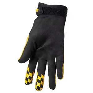 Gants de course moto d'hiver noirs en nylon, demi-doigts, compatibles écran tactile, imperméables, auto-chauffants et respirants - Product Image 3