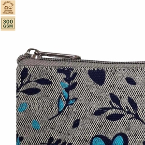Sac fourre-tout en coton recyclé mélangé avec logo personnalisé imprimé, 300 GSM, fermeture éclair, grand sac de shopping promotionnel, vente en gros OEM ODM 47x34x12 cm - Product Image 2