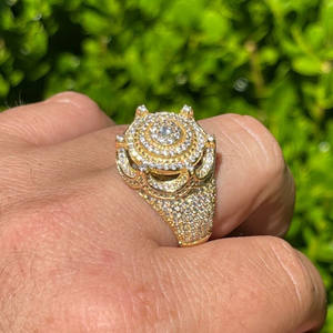 18k Solid Gold Diamond <b>Ring</b> GRA Certified VVS Diamond 925 Sterling <b>Silver</b> <b>Ring</b> Customized Design Party <b>Ring</b> for <b>Men</b> Women - Product Image 2