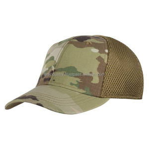 Casquette tactique en maille à Air pour l'extérieur avec sangle réglable, chapeau de chasse très respirant, camouflage vert - Product Image 1