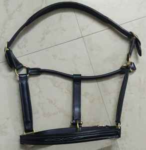 Cabestro de Cuero Genuino Acolchado con Costuras Blancas y Adorno de Piedra, Personalizable con Cobertura, Disponible en Todos los Tamaños - Product Image 5