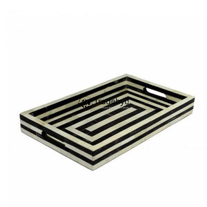 Elegante Bandeja Decorativa con Incrustaciones de Hueso para Mesa de Comedor de Tradebyd - Product Image 1
