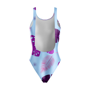 Maillot de bain personnalisé pour femme, imprimé par sublimation, dos nu, en maille ajourée, extensible, en Spandex et Polyester, type body - Product Image 5