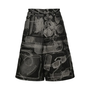 Camiseta Negra de Verano para Hombre, Transpirable, Corte Holgado, Diseño Urbano, Estampado Artístico Monocromático - Product Image 1