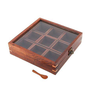 Wood Spice <b>Box</b> High Quality Eco-Friendly Wooden Kitchen Spice Rack Container <b>Box</b> Best Selling Sale - Product Image 2