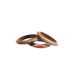 Brazaletes de Madera Hechos a Mano, Duraderos y de Lujo, Diseños Delgados y Gruesos, Incrustaciones de Latón Talladas a Mano, Múltiples Formas, Color Madera Natural, Artesanía Premium - Product Image 5