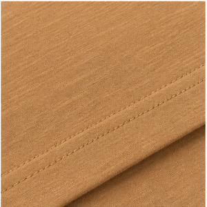 T-shirt Corta da <span class=keywords><strong>Donna</strong></span> Marrone <span class=keywords><strong>Cammello</strong></span> con Collo Spaccato e Polsini, Manica Corta, Vestibilità Rilassata WTS-0043 - Product Image 6