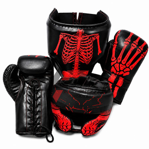Guantes de Boxeo Profesionales Personalizados con Diseño Impreso Completo, Fabricados en Fábrica, Guantes de Boxeo para Adultos con Protección para Cabeza y Zona Íntima - Product Image 1