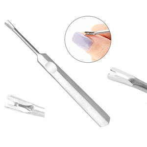 High Quality Customized Color Nail Cuticle Fork Pusher Scraper Remover Stainless Steel Nail Art Dead Skin Removal Pedicure - Product Image 3