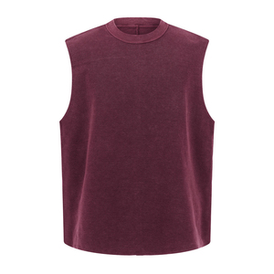 เสื้อกล้ามวิ่งลำลองแบบไร้แขนสำหรับผู้ชาย OEM ผลิตตามสั่ง ระบายอากาศได้ดี แห้งเร็ว เป็นมิตรกับสิ่งแวดล้อม เหมาะสำหรับออกกำลังกาย ฟิตเนส และเล่นกีฬา - Product Image 5