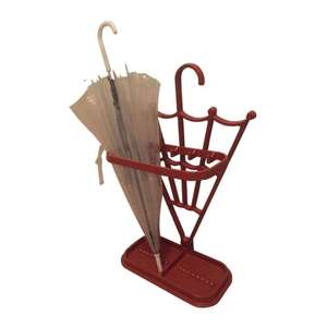 Porte-parapluie décoratif en fer forgé ajouré avec plateau de drainage pour salon, couloir et entrée - Product Image 6